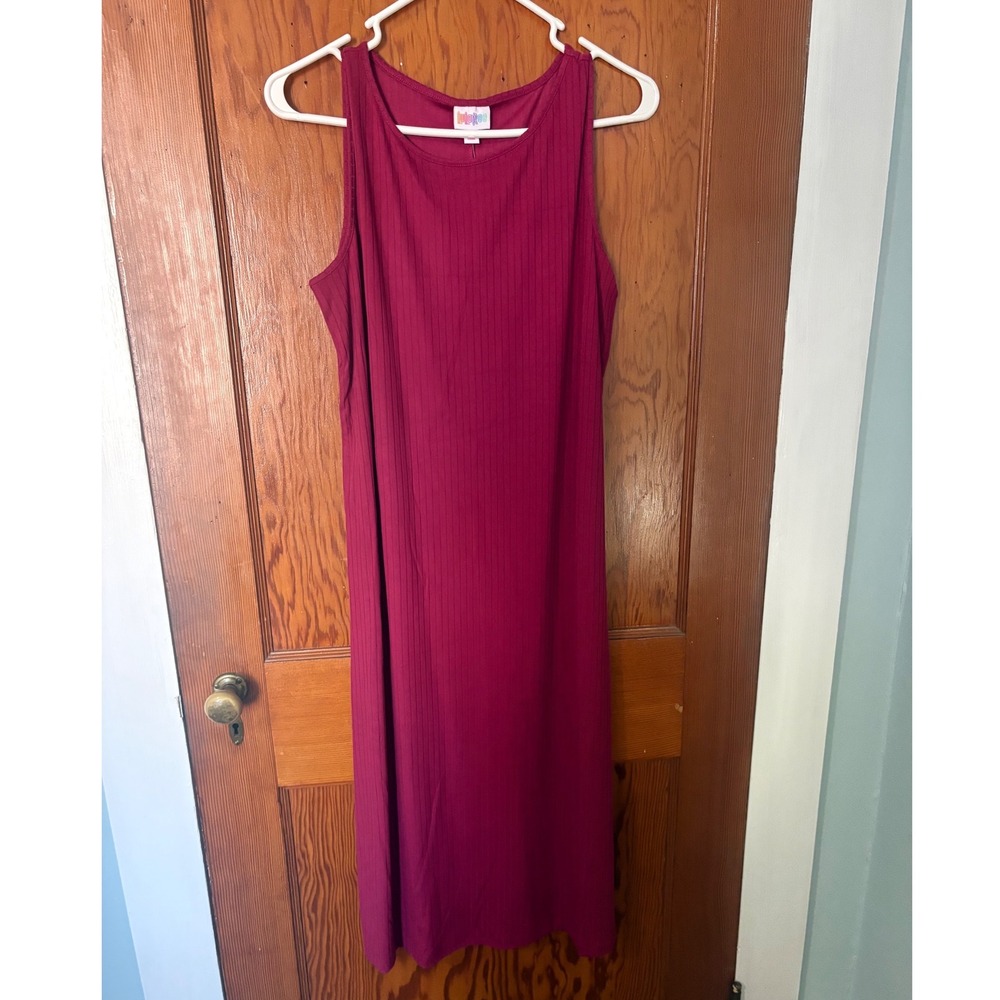 LuLaRoe Sadie Ribbed Sleeveless Midi Dress Women's Small Brand New
